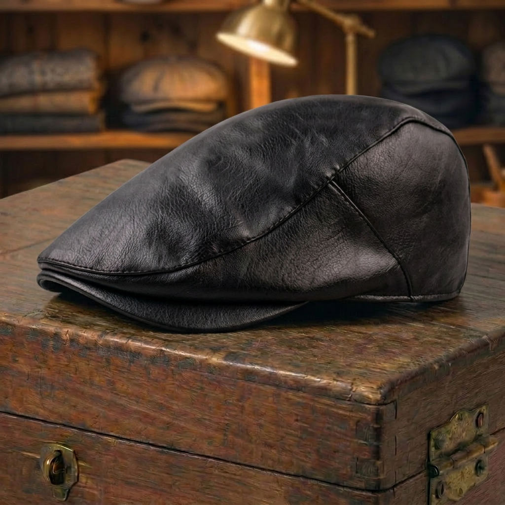 Smooth Leather Cap