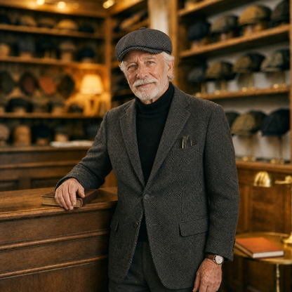 Contrast Herringbone Cap