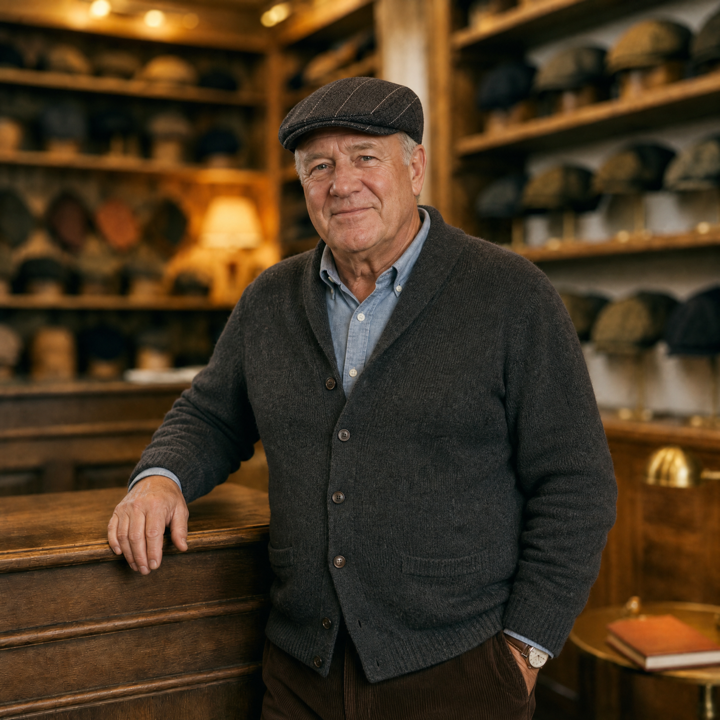 Pinstripe Herringbone Cap