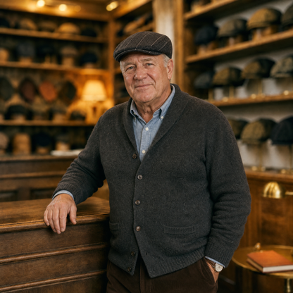 Pinstripe Herringbone Cap