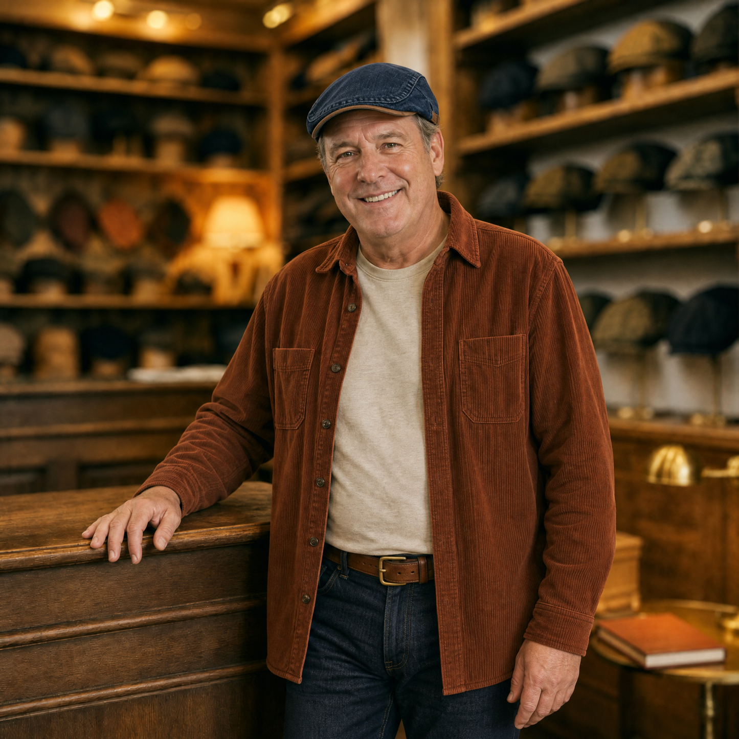 Denim Flat Cap