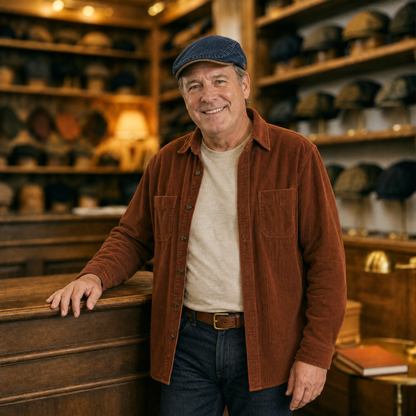 Denim Flat Cap