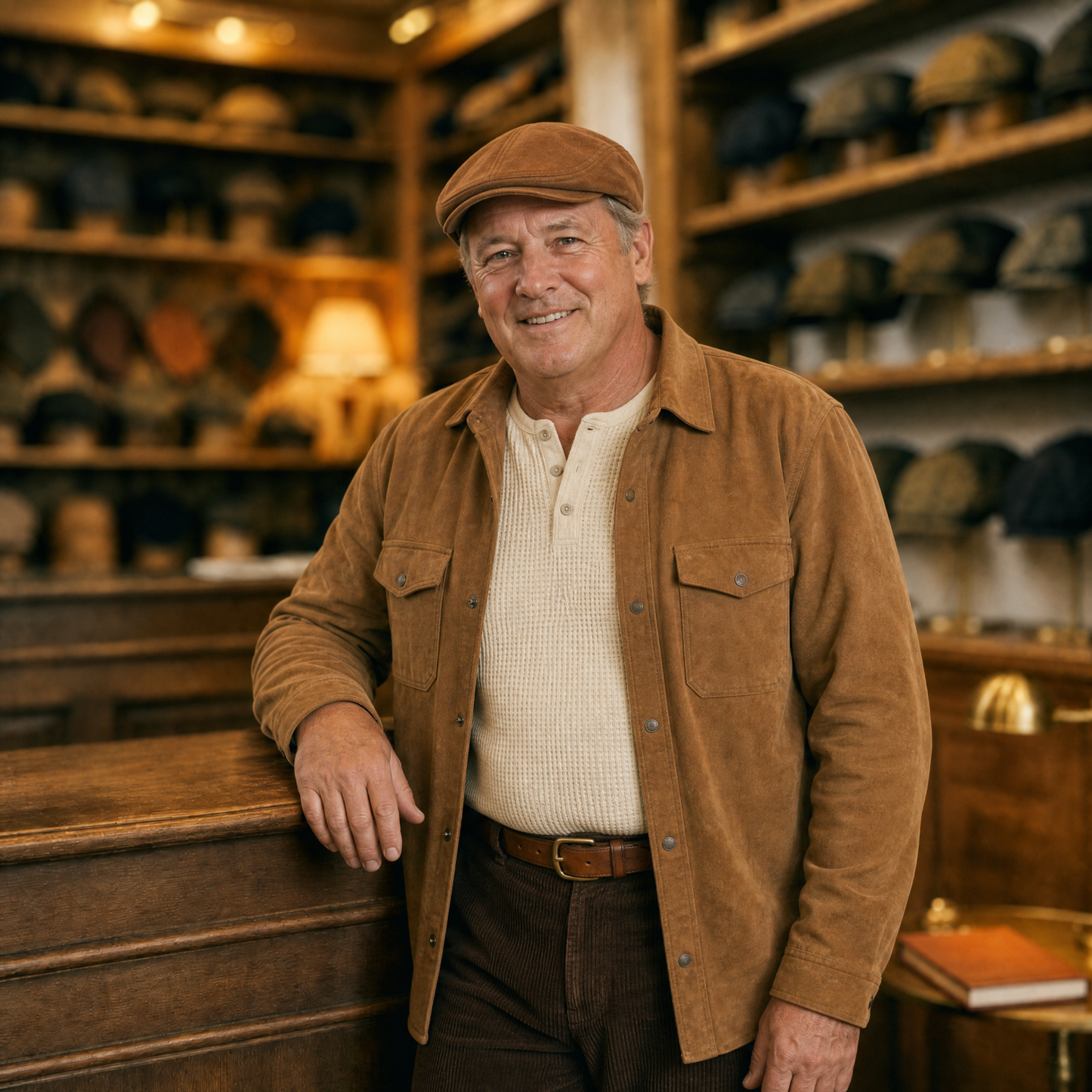 Suede Flat Cap