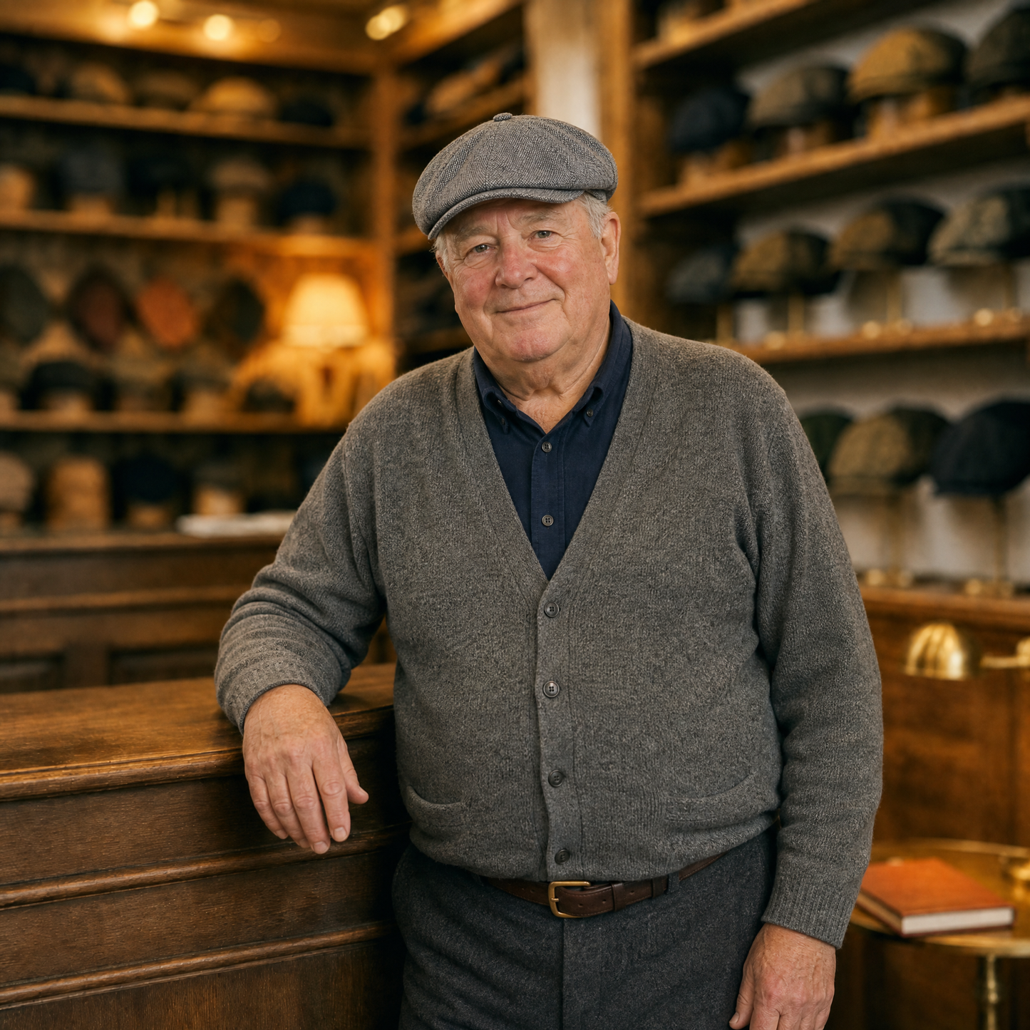 Herringbone Newsboy Cap