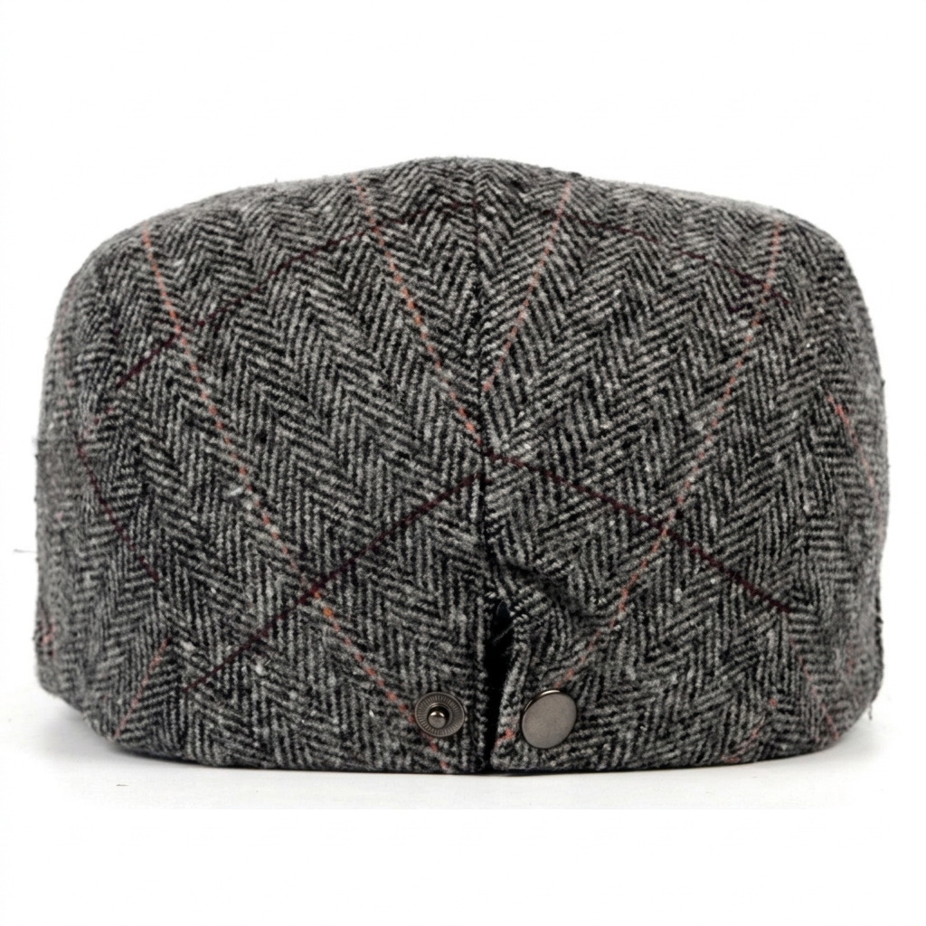 Pinstripe Tweed Cap