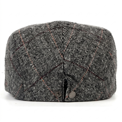 Pinstripe Tweed Cap